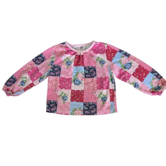 Vintage Infant‎ Girls Garanimals Floral Patchwork Print Top Y2K 18 Months - Picture 3 of 6